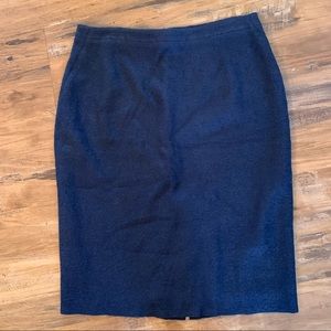 👀FINAL SALE 👉DONATING Joeffer Caoc BLUE WOOL BLEND PENCIL SKIRT 10 L Large